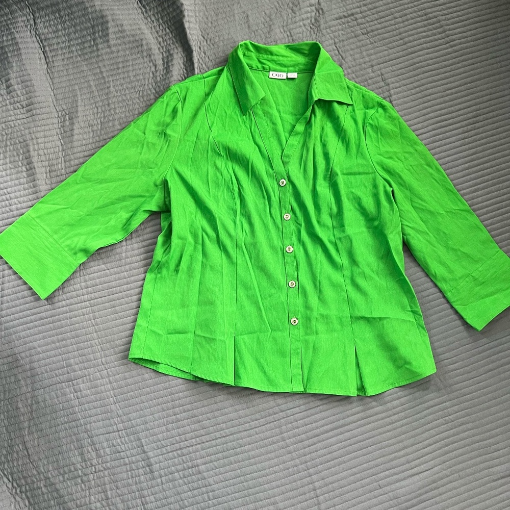 Cato women Tops, Lime Green, rusty Orange and Blue.